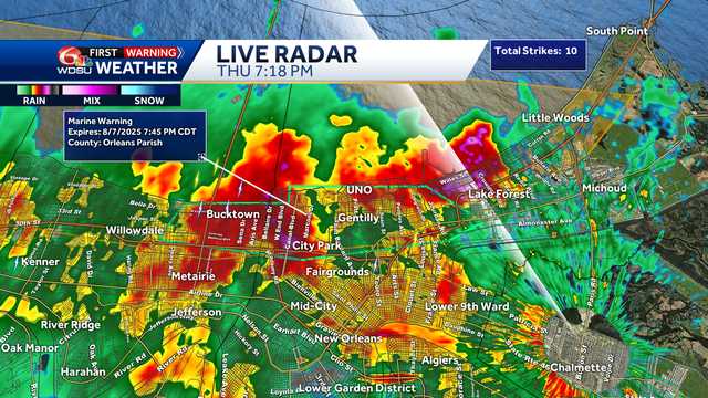 A Flood Advisory has been issued for parts of Greater New Orleans