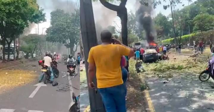 Atentado cerca a base aérea Marco Fidel Suárez en Cali ya deja seis muertos y 50 heridos