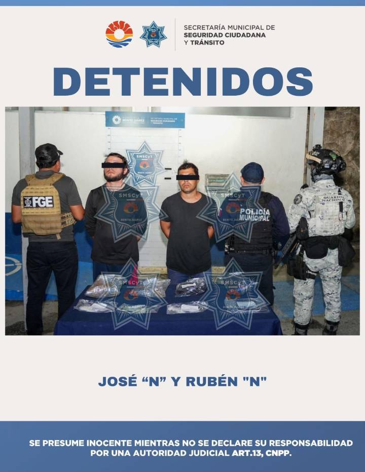 Caen en Cancún con más de 250 dosis de droga listas para venta