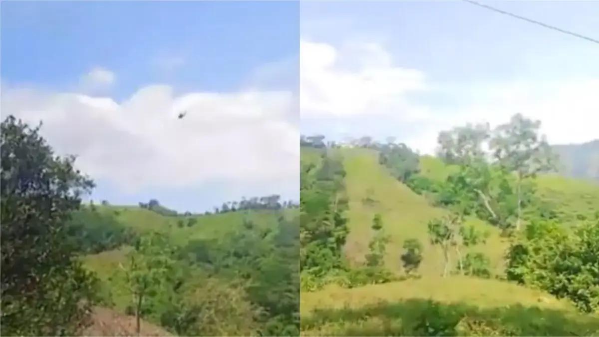 VIDE0 | Este es el momento en que derriban el helicóptero de la Policía en zona rural de Amalfi, Antioquia