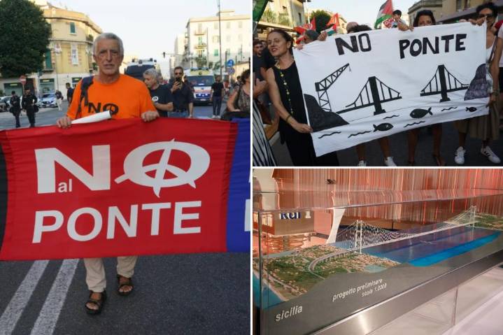 Protests erupt in Italy over planned $15.5B bridge from Sicily to mainland