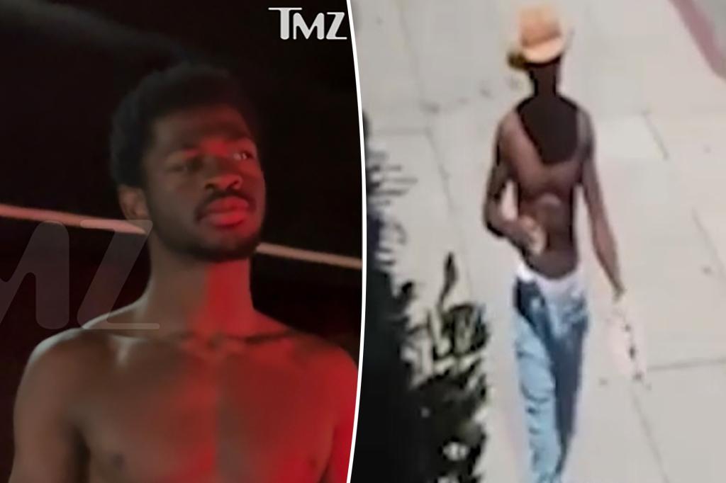 Lil Nas X stripped down completely before arrest, video shows