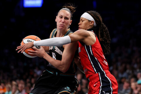 Short-handed New York Liberty beat the Washington Mystics 89-63 behind Harrison and Johannes