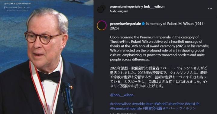 Muere el aclamado dramaturgo Robert Wilson