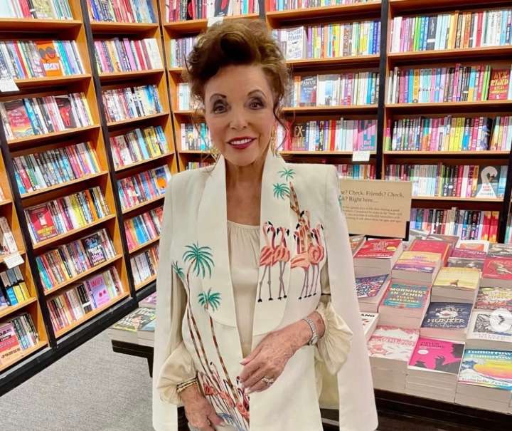 Joan Collins, 92, Stuns Poolside in Bold Swimwear