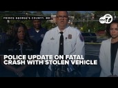 LIVE | Woman dead after Maryland crash involving stolen vehicle with juveniles inside: