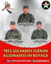 Tres soldados fueron asesinados en Boyacá