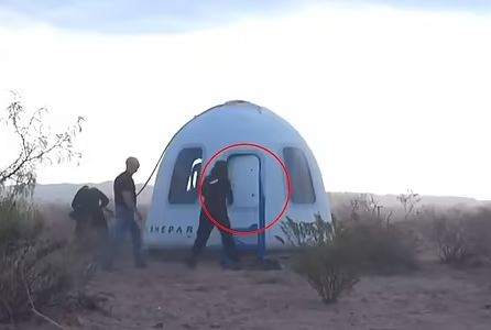 Conspiracies swirl after Blue Origin ‘door gaffe’ - as vid shows hatch open ‘from inside’ before Katy Perry climbed out