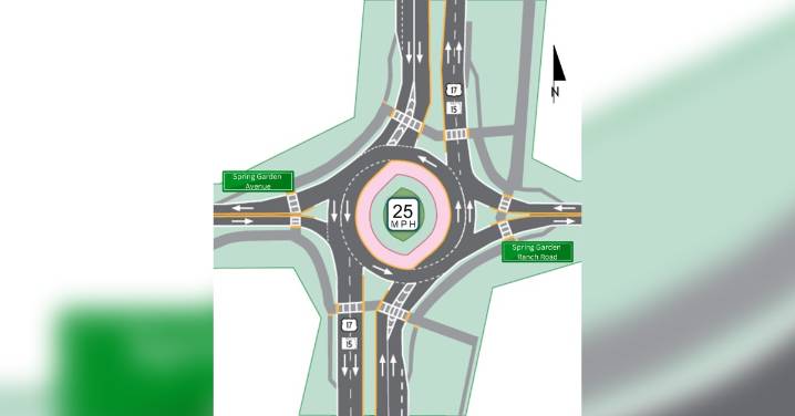 New Roundabout to Open Soon at U.S. 17 and Spring Garden Avenue/Spring Garden Ranch Road in DeLeon Springs