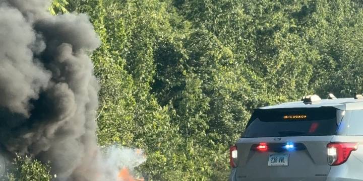 Part of I-91 closed for crash that sparked fire in Middletown