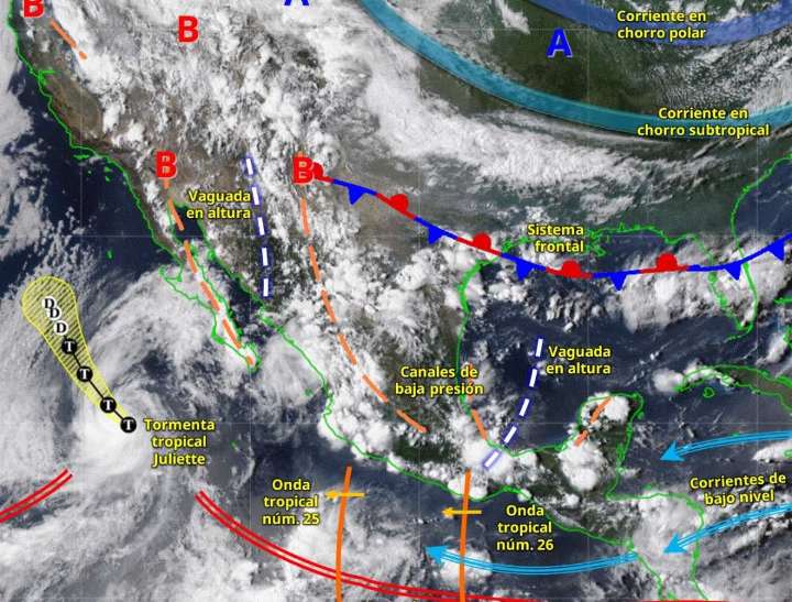 Clima en México hoy 27 de agosto de 2025: Prevén lluvias fuertes y tormentas eléctricas en estos estados