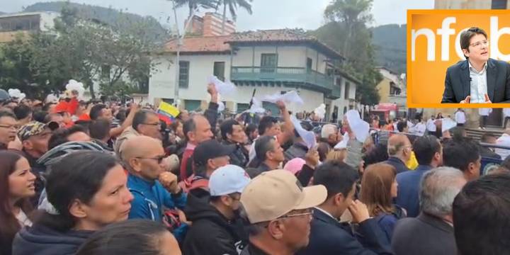 Video: Miles de colombianos que fueron a las exequias de Miguel Uribe gritaron ¡Fuera Petro! en la Plaza de Bolívar
