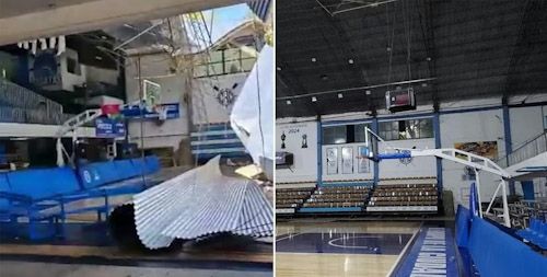 Se desplomó el techo del estadio de básquet del club Regatas Corrientes