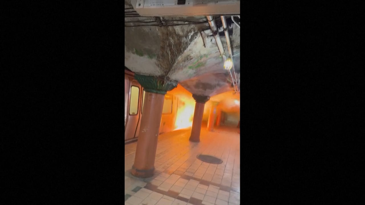 Passengers flee flames, smoke on train in New Jersey