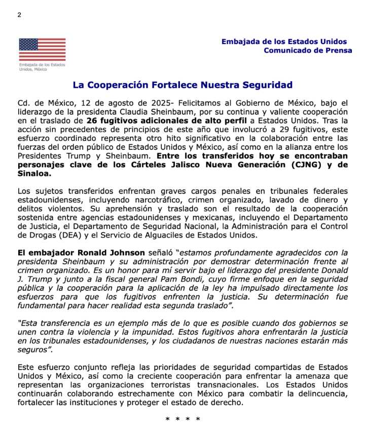 La Cooperación Fortalece Nuestra Seguridad