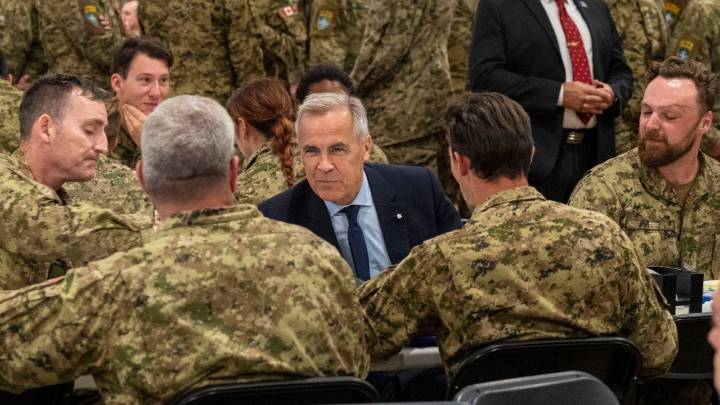 'We need a stronger Canada,' Carney tells troops in Latvia