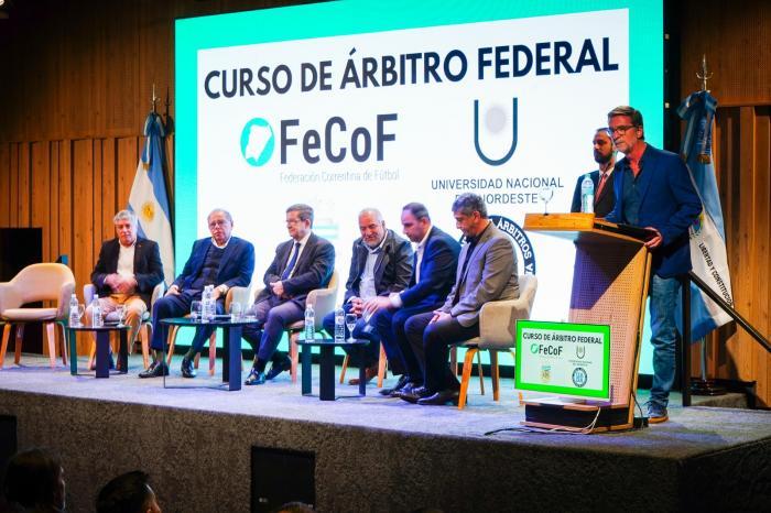 La Liga Formoseña estuvo presente en el lanzamiento del curso para árbitro federal de fútbol en Corrientes