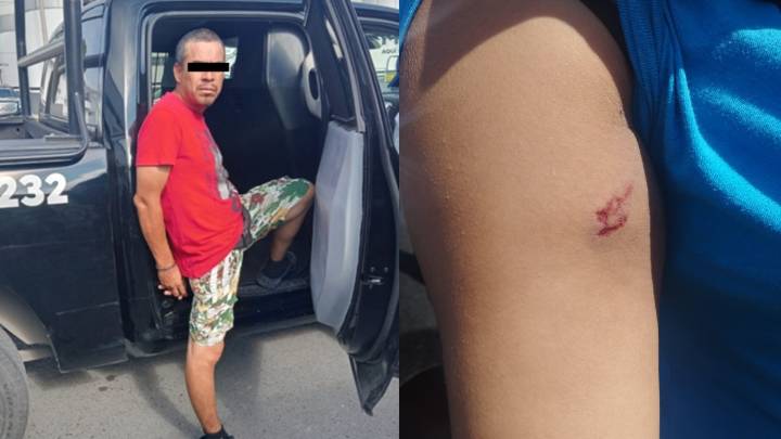 Hombre golpea y muerde a empleada de Seven Eleven en Monterrey; enfureció porque no tenía recargas de celular