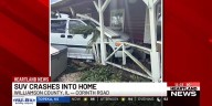 Van goes off road, through cornfield, crashes into Williamson Co. home's porch