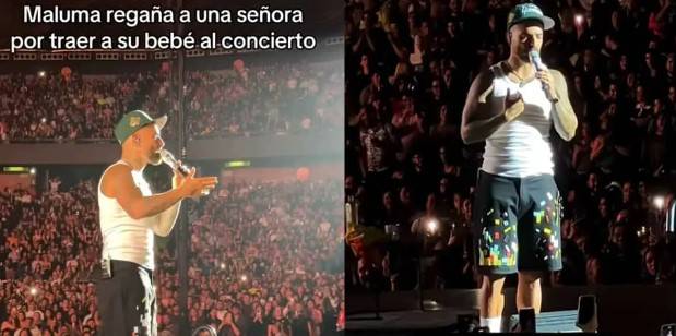 Maluma, enfurecido, regañó a mujer por llevar a su bebé a uno de sus conciertos en México (VIDEO)