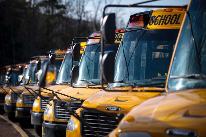 Bus company accuses union drivers of unlawful and unsafe picketing at Brattleboro school