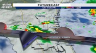 Weekend rain chances moderate, mostly along the coast