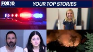 New AZ wildfire prompts evacuations; Rebekah Baptiste remembered