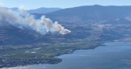 New wildfire flares up west of Osoyoos, closing Highway 3