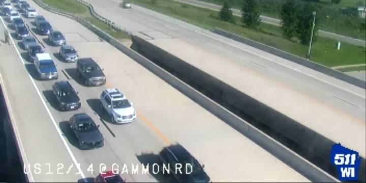 One person injured, traffic backup after crash on WB Beltline near Gammon Road