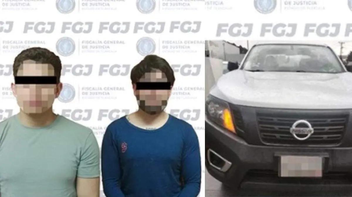 Detienen a dos hombres por vender vehículo robado y tratar de sobornar a personal de la Fiscalía estatal