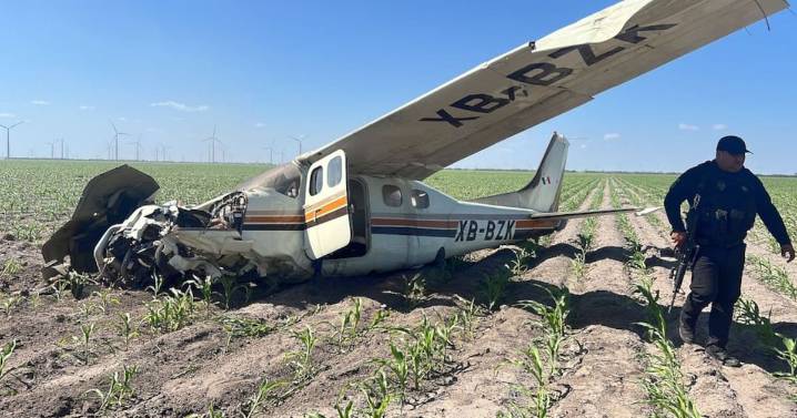 Se desploma avioneta en ejido Doroteo Arango, Tamaulipas; hay un muerto y un herido