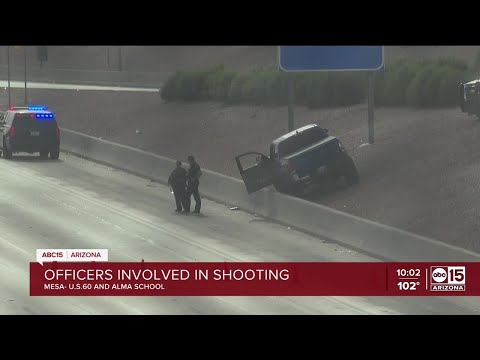 Man hurt after shooting involving Mesa officers, shutting down US 60 in both directions