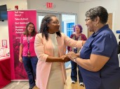 Sykes uses Akron health center to illustrate fears over looming federal budget cuts