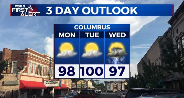Near Triple Digit Highs to Start The Week, Erin Update