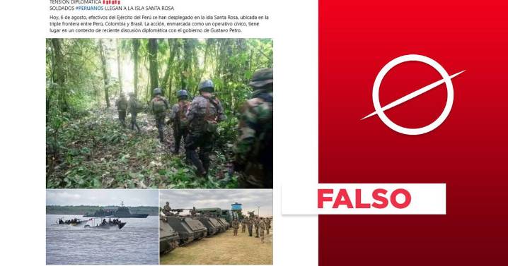 Estas imágenes no muestran la llegada de soldados peruanos a la isla Santa Rosa por el conflicto con Colombia
