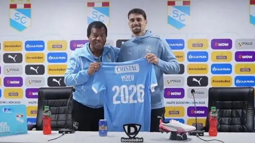 Felipe Vizeu fue presentado en Sporting Cristal: quiere hacer historia y recuerda que le ayudó jugar con Paolo Guerrero