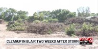Cleanup in Blair 2 weeks after storm