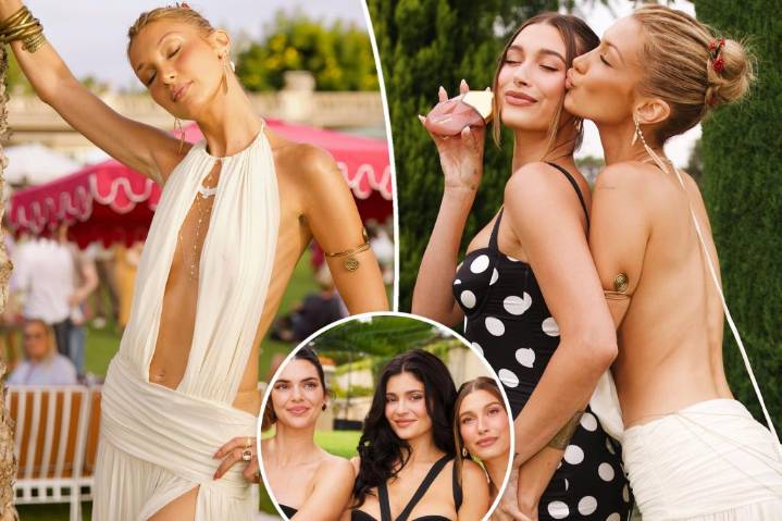 Bella Hadid gives goddess vibes in daring backless gown