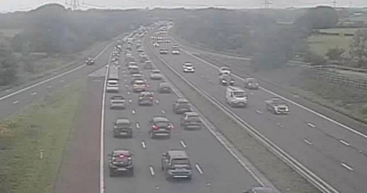 M6 traffic LIVE: Overturned caravan sparks motorway closure and MILES of delays