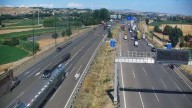 Accidente de tráfico con un camión y varios coches implicados en la Ronda Norte de Zaragoza