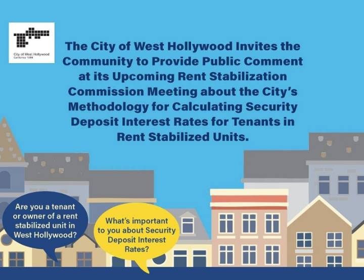City of West Hollywood to Review How Security Deposit Interest Rates Are Calculated