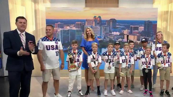 Sanford Babe Ruth 8U team World Series runner