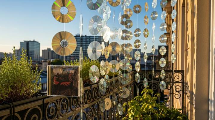 No es para decorar: para qué sirve colgar CD’s en el balcón