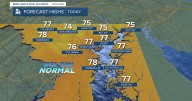 Plenty of sunshine & unseasonably cool today