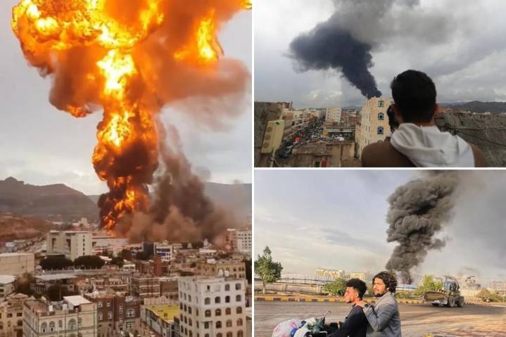 Israeli airstrikes hit Yemen's capital after Houthis fire cluster bomb