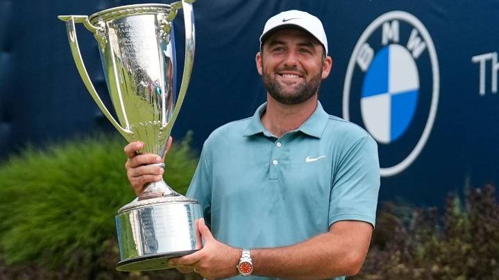 Scottie Scheffler rallies from 4 shots down and wins BMW Championship for 5th victory of the year