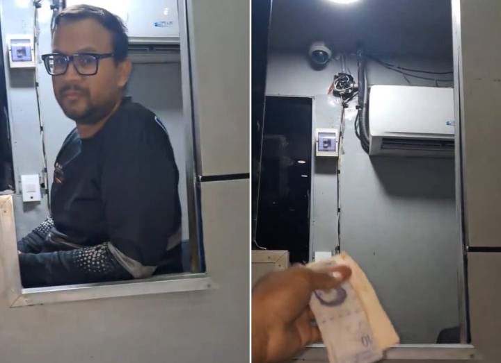 VIDEO: recaudador que no acepta bolívares se escondió al ser grabado en peaje de Tinaquillo