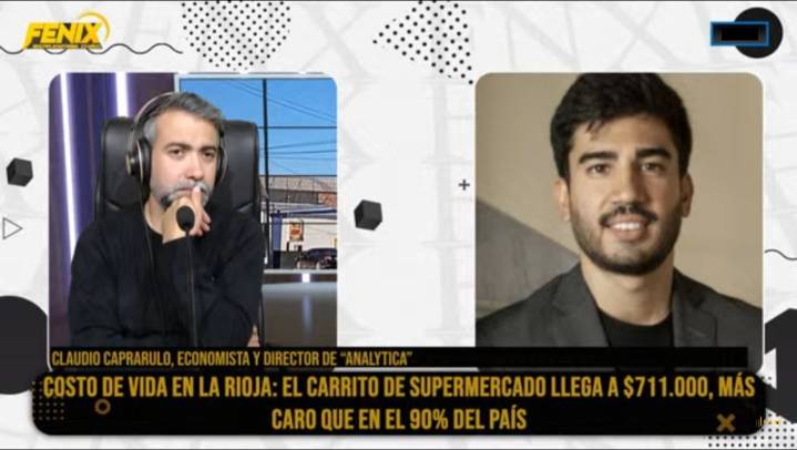 Claudio Caprarulo: “Llenar el carrito de supermercado en La Rioja sale 711 mil pesos”