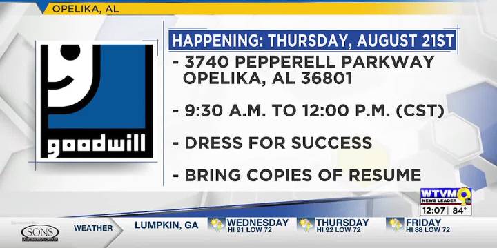 Goodwill to host hiring event in Opelika