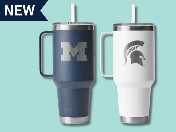 Michigan and Michigan State fans are rushing to get these new YETI tumblers